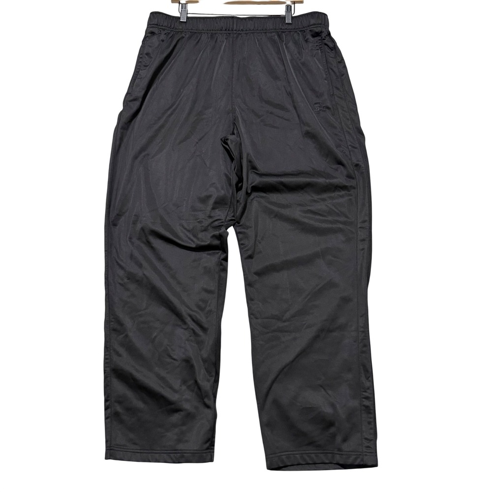 Starter Mens Black Athletic Track Pants XLT Relaxed Fit Elastic Waist